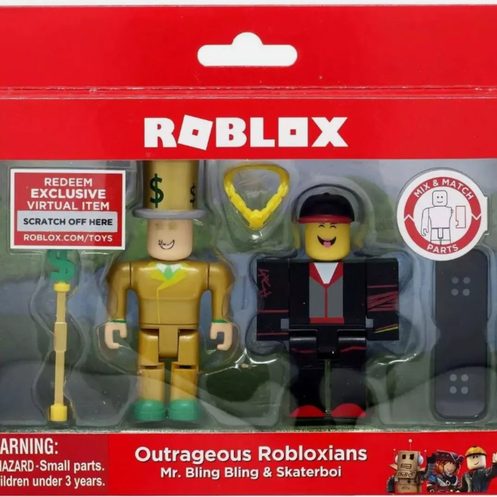 ROBLOX TOY - Mr. Bling Bling & Skaterboi. Extremely RARE